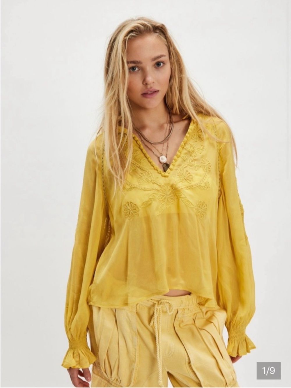 NWT Free People Bali Dragon Lily Blouse